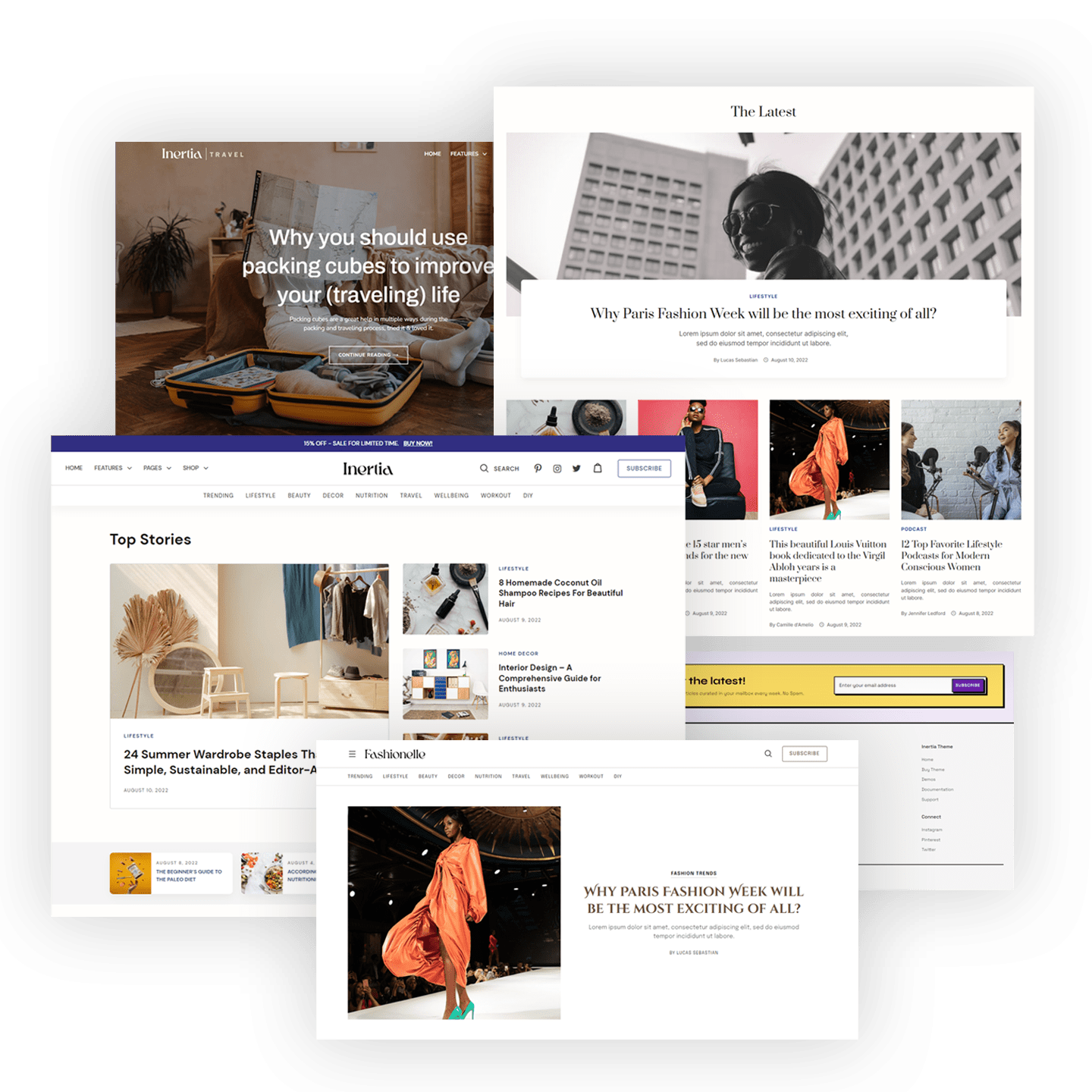 Modern wordpress website builder for blogs, magazines & creators.